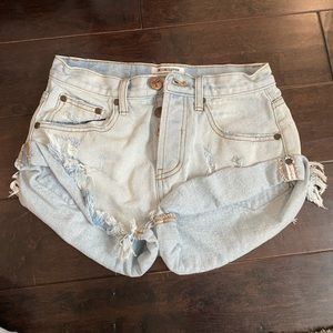 One Teaspoon Light Denim Shorts